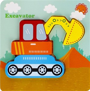 Picture of Układanka drewniana koparka 4 elementy