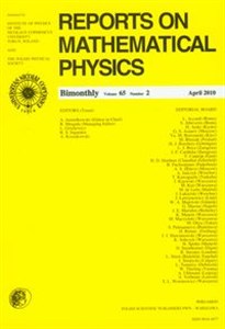 Obrazek Reports on Mathematical Physics 65/2 Pergamon