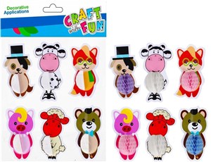 Picture of Ozdoba naklejki zwierzątka harmonijka 6szt