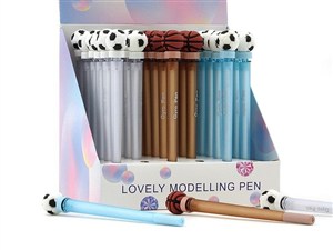 Picture of Długopis z ozdobną końcówką, piłka (36szt)