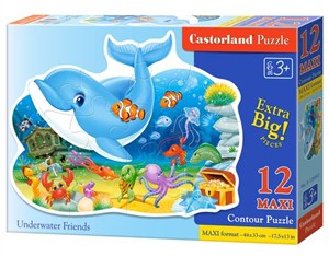 Obrazek Puzzle MAXI Konturowe:	Underwater Friends 12