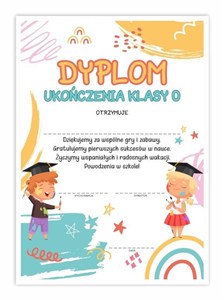 Obrazek Dyplom A4 ukończenia zerówki Plastyka 10szt