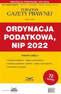 Obrazek Ordynacja podatkowa  NIP 2022 Podatki-Przewodnik po zmianach 3/2022