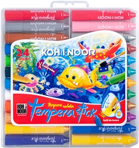 Picture of Kredki woskowe wykręcane Tempera stick DH3953 Koh-I-Noor 24 kolory