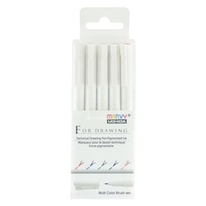 Picture of Cienkopisy graficzne z końcówką pędzelkowatą 5szt