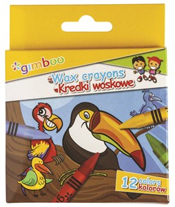 Picture of Kredki woskowe Gimboo 12 kolorów