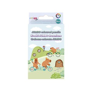 Picture of Kredki Jumbo Strigo w drewnianej oprawie Kapibara 6 kolorów