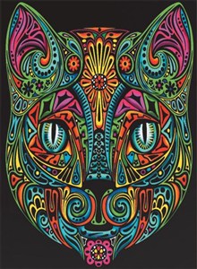 Picture of Kolorowanka Welwetowa Colorvelvet 47x35 cm Kot