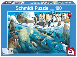 Obrazek Puzzle 100 Zwierzęta rejonów polarnych G3
