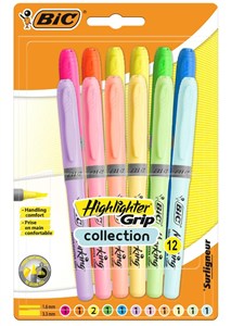 Picture of Zakreślacz BIC Highlighter Grip Collection 12 kolorów blister