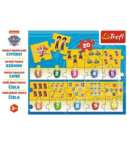 Picture of Puzzle 20 Edukacyjne Cyferki Psi Patrol TREFL