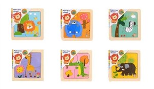Obrazek Puzzle drewniane zwierzęta Afryki