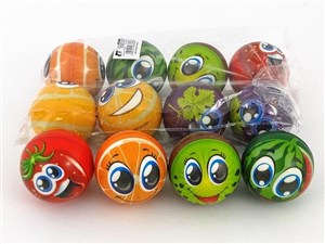 Picture of Piłeczka piankowa owoce 7,3cm (12szt)