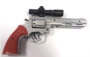 Picture of Pistolet z lunetą srebrny