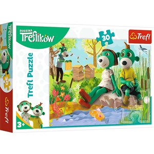 Obrazek Puzzle 30 Trefliki nad stawem