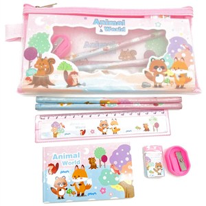 Obrazek Przybory szkolne zwierzęta