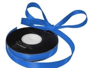 Obrazek Wstążka satynowa niebieska 12mmx25m (5szt)