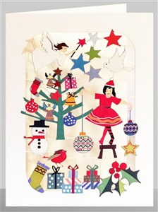 Obrazek Karnet XP56 wycinany + koperta Święta Dziewczynka