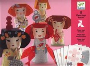 Obrazek Składanki papierowe Laleczki Kokeshi