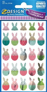 Obrazek Naklejki wielkanocne - Króliczki w pisankach