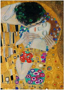 Obrazek Puzzle Pocałunek-fragment, Gustaw Klimt 1000