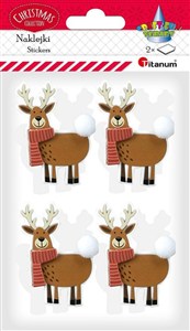 Obrazek Naklejki papierowe 3D renifery 8szt