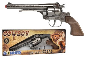 Obrazek Rewolwer kowbojski metalowy 12 naboi