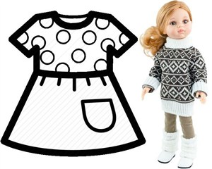 Obrazek Ubranko dla lalek 32cm