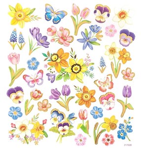 Obrazek Naklejki kwiaty 35szt