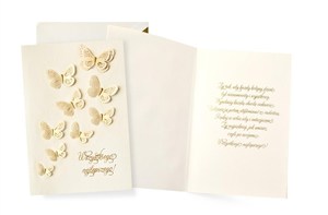 Picture of Karnet Ogólne życzenia motyle