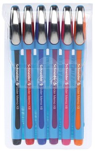 Obrazek Długopisy Slider Memo XB 6 kolorów