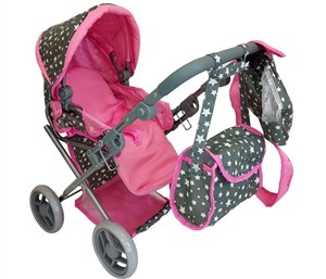 Picture of Wózek dla lalek głęboki z torbą