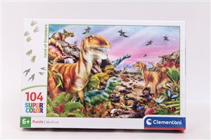 Obrazek Puzzle 104 Super Kolor Land of Dinosaurs 25768