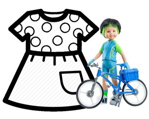 Obrazek Ubranko dla lalek 32cm