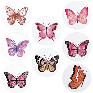 Picture of Naklejki papierowe na taśmie Motyle 25mm 500szt