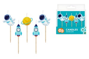 Picture of Świeczki pikery kosmos planeta 5szt