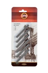 Obrazek Grafit w sztyfcie 2B, 4B, 6B 7x7mm 6 sztuk