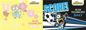 Obrazek Blok techniczny A4/10K biały Minionki
