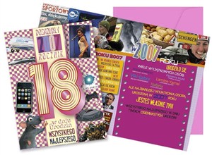 Obrazek Karnet Urodziny 18