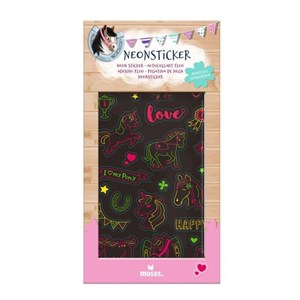 Picture of Zestaw Neonowych Naklejek Konie 27szt