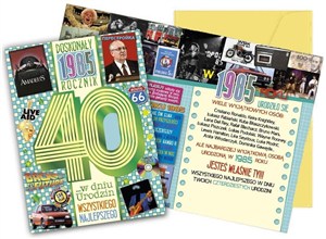 Obrazek Karnet Urodziny 40