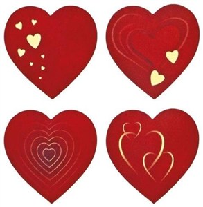 Picture of Naklejki papierowe na taśmie Serca 500szt