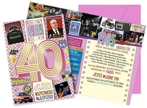 Obrazek Karnet Urodziny 40