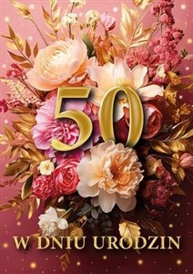 Picture of Karnet B6 3D Urodziny 50