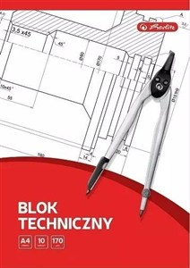 Obrazek Blok techniczny A4/10K biały (20szt) HERLITZ