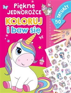 Obrazek Piękne jednorożce Koloruj i baw się 50 tatuaży