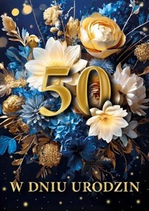 Picture of Karnet B6 3D Urodziny 50