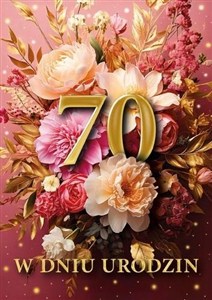 Picture of Karnet B6 3D Urodziny 70