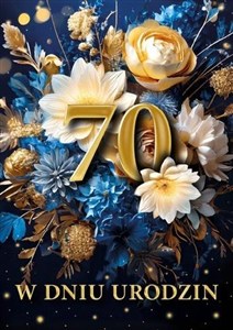 Picture of Karnet B6 3D Urodziny 70