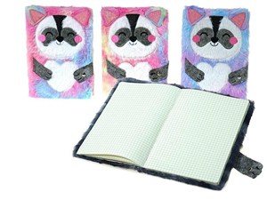 Obrazek Notes A5/40K z okładką pluszową MIX